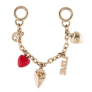 Tory Burch Heart Love Keychain Fob / Bracelet / or Bag Charm